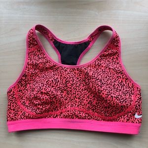 Pink cheetah Nike sports bra